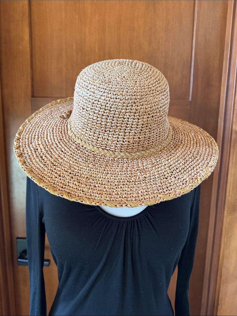 Scala Natural Woven Straw Sun Hat